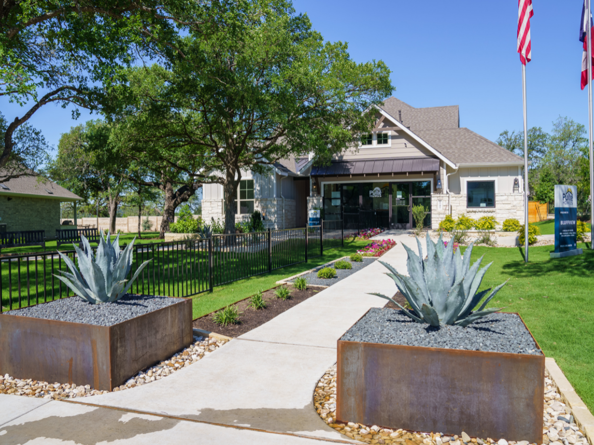 steel planters with blackstar gravel