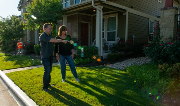 HOA board member discussing landscaping